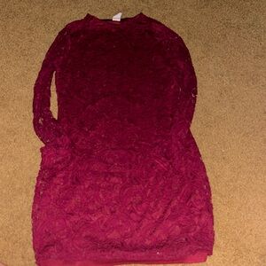 Lace turtleneck dress